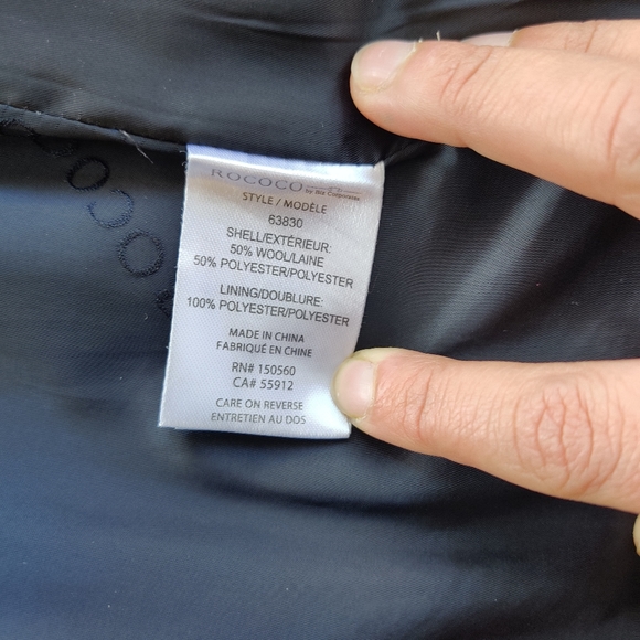 ROCOCO|| LONG WOOL BLEND COAT/JACKET - Picture 5 of 11